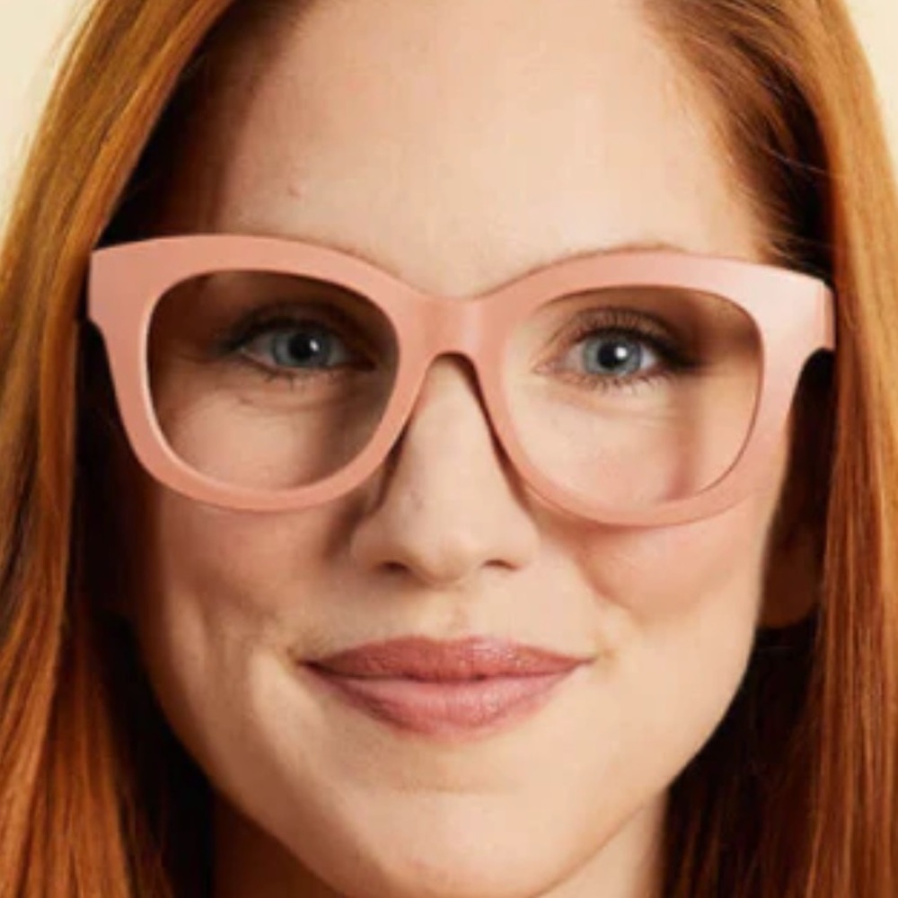 Peepers Blue Light Reading Glasses Mint Green Peach Rose Pink 2.0 Cheaters Case - Picture 3 of 4